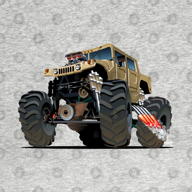 Cartoon monster truck by Mechanik